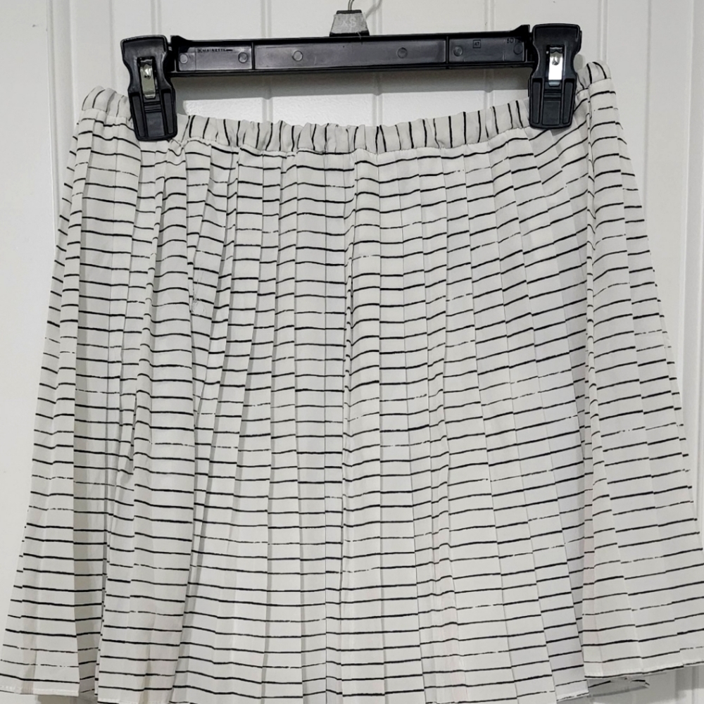 Striped  pleated mini skirt from Banana Republic, size Small petite